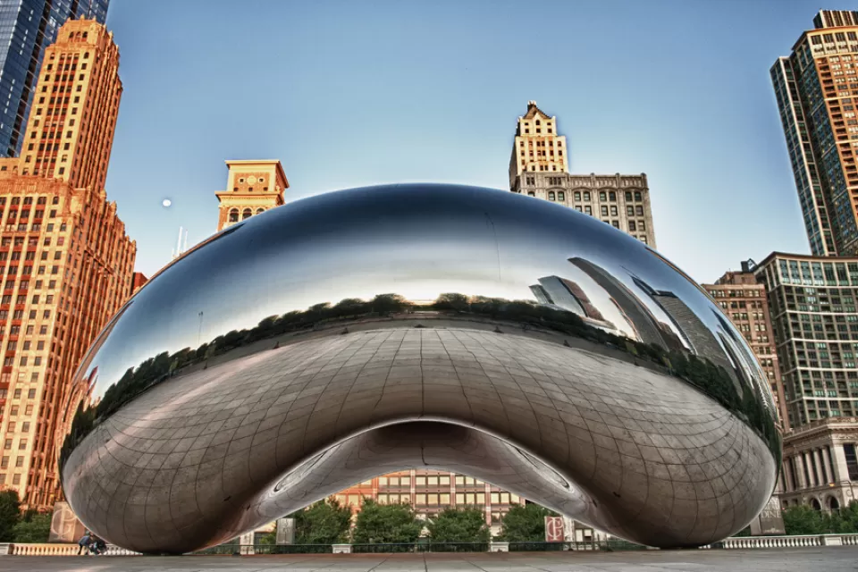 The Chicago Bean At Sunrise